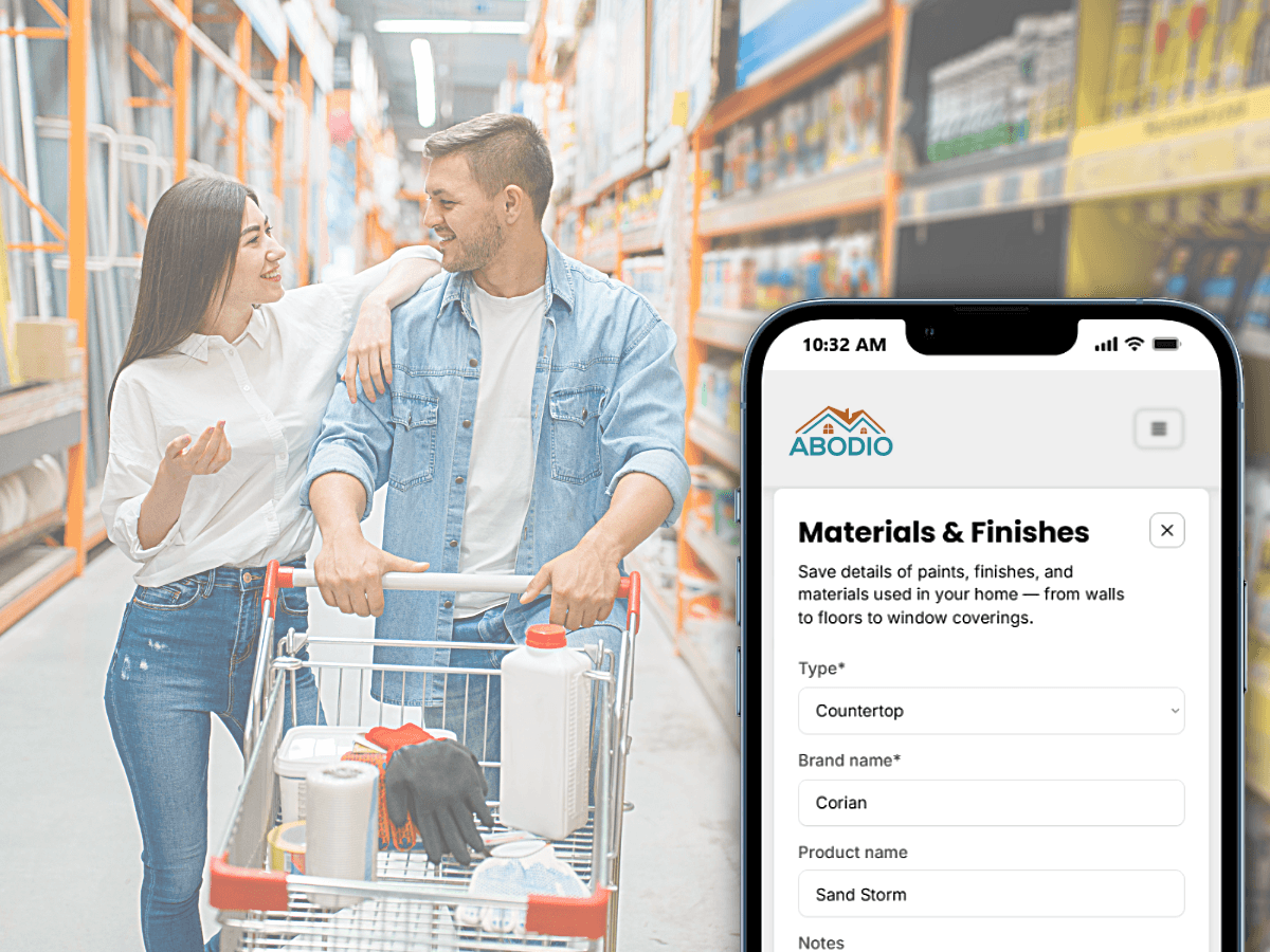 Young couple shopping at hardware store